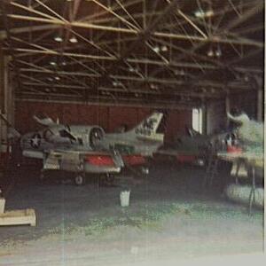 VMA-214 maintenance hanger and fix-um-up shop.