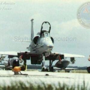 Blacksheep Skyhawk prepares to fly over Okinawa.