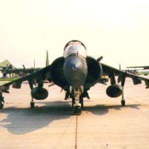 Front view of a Harrier.