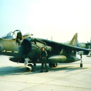 Pilot manning his Harrier