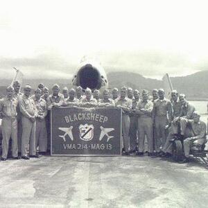 Black Sheep pilots taken at MCAS Kaneohe Bay in 1958/59.